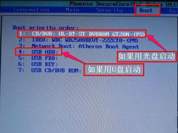 惠普Compaq CQ45-m02TX中BIOS怎么设置USB启动？