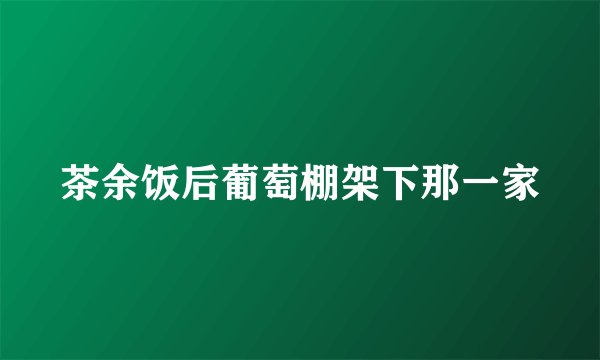 茶余饭后葡萄棚架下那一家
