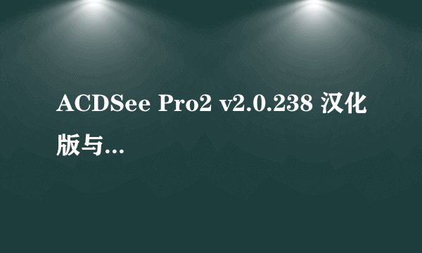 ACDSee Pro2 v2.0.238 汉化版与 ACDSee Pro2 v2.0.238精装汉化版哪个好