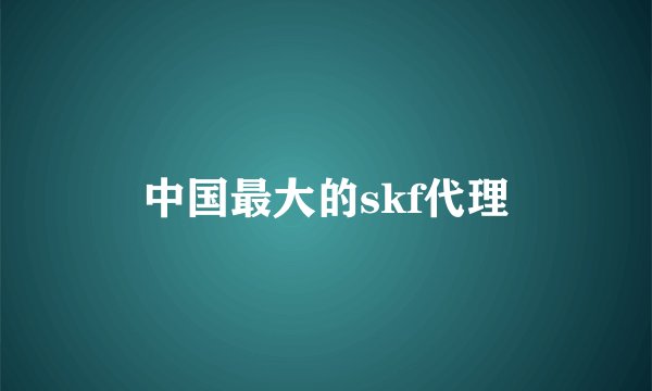 中国最大的skf代理