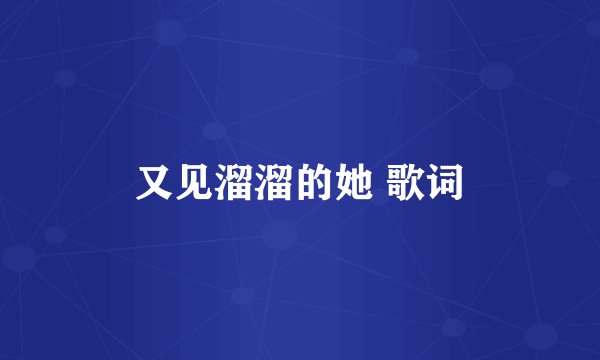 又见溜溜的她 歌词