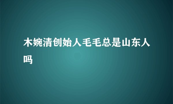 木婉清创始人毛毛总是山东人吗