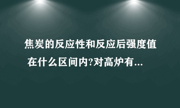 焦炭的反应性和反应后强度值 在什么区间内?对高炉有什么影响?