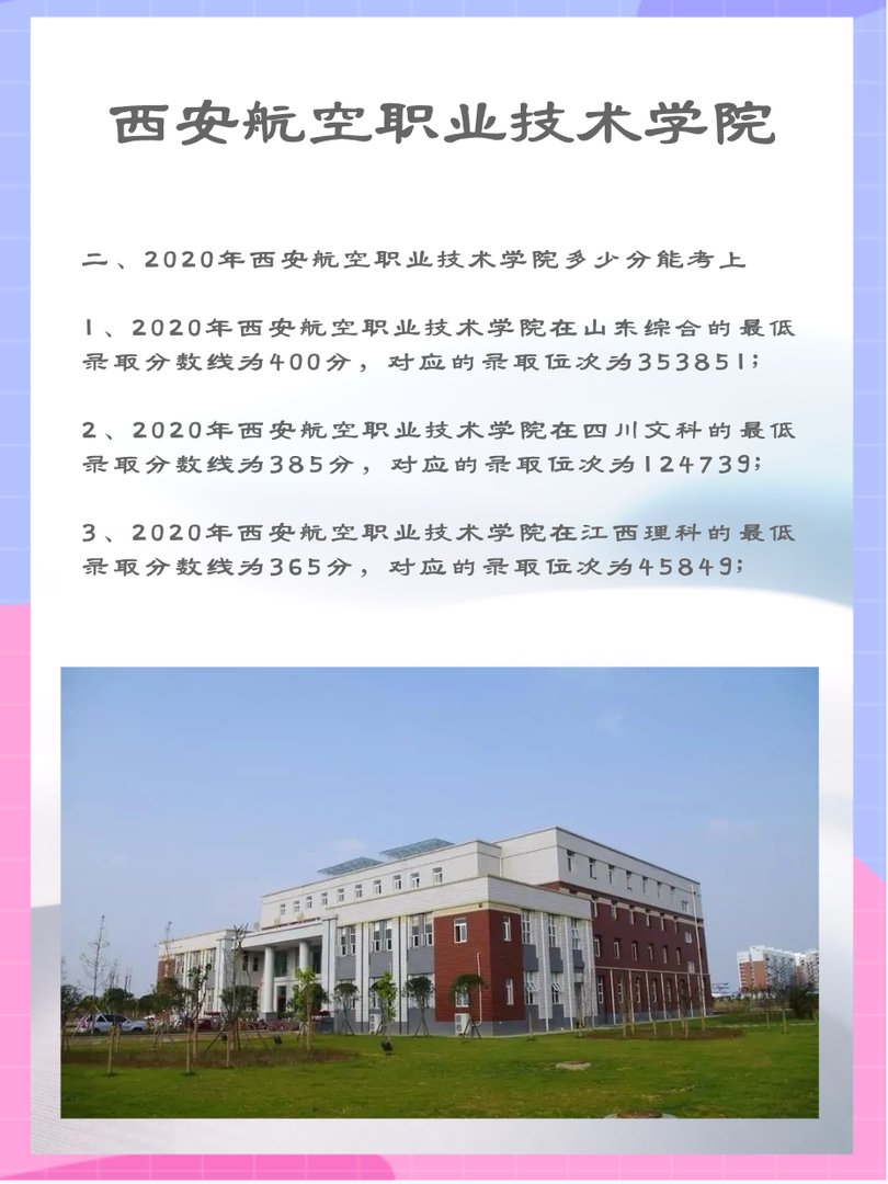 西安航空职业技术学院录取分数线是多少？