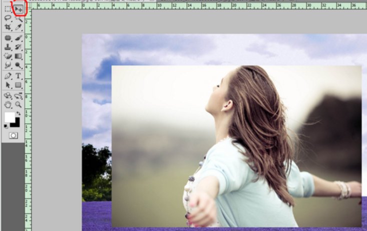 PS中怎么将两张图片合成一张？