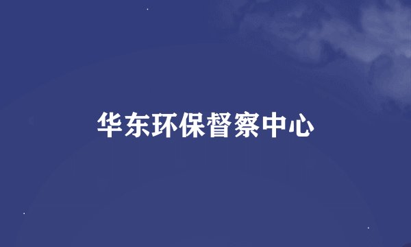 华东环保督察中心