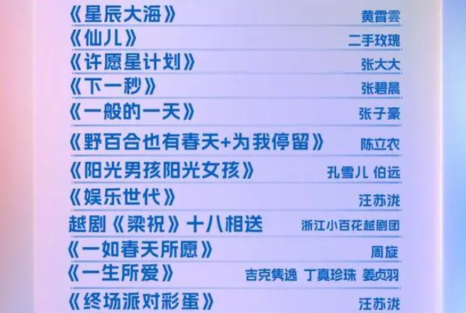 2023-2024浙江卫视跨年晚会节目单