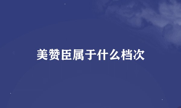 美赞臣属于什么档次