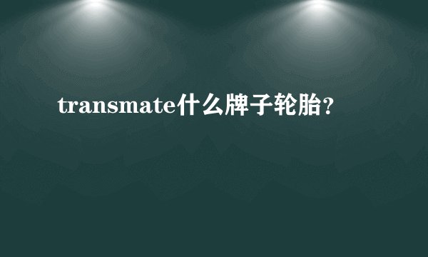 transmate什么牌子轮胎？