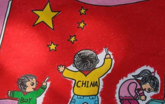 红色传奇小学生绘画作品？