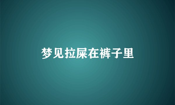 梦见拉屎在裤子里