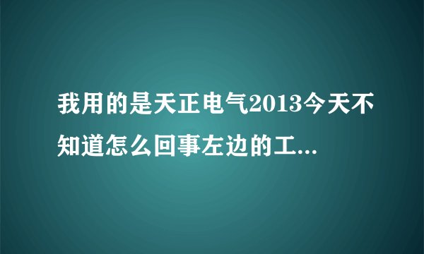 我用的是天正电气2013今天不知道怎么回事左边的工具栏给没了