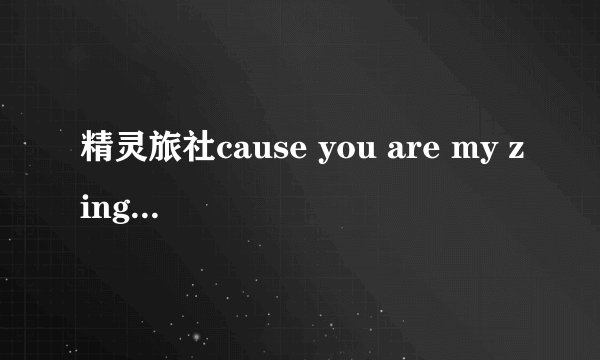 精灵旅社cause you are my zing歌词中英对照