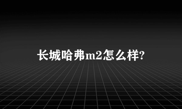 长城哈弗m2怎么样?