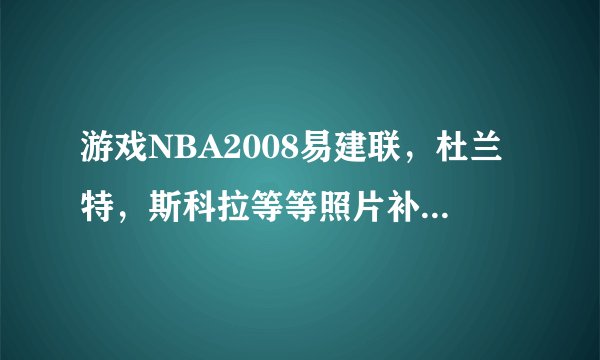 游戏NBA2008易建联，杜兰特，斯科拉等等照片补丁放哪个目录？