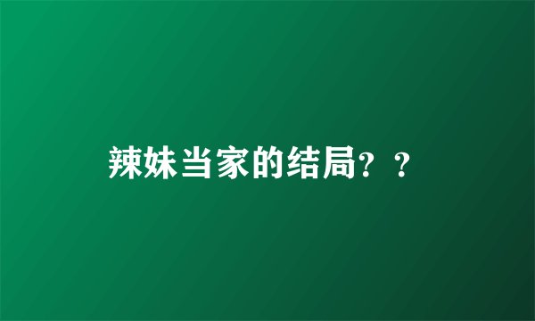 辣妹当家的结局？？