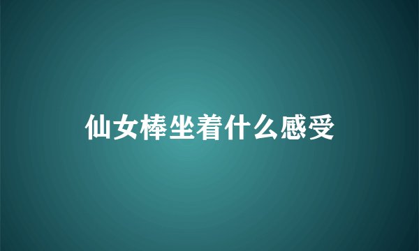 仙女棒坐着什么感受