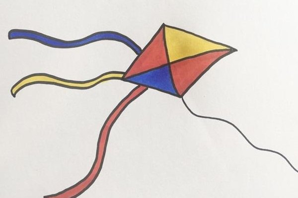 风筝简笔画怎么画