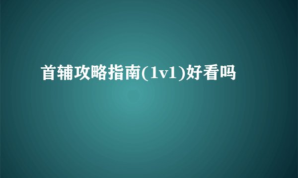 首辅攻略指南(1v1)好看吗