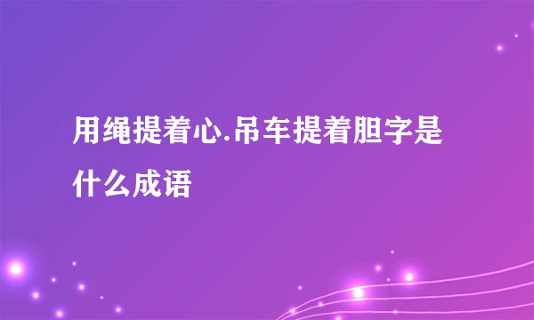 用绳提着心.吊车提着胆字是什么成语