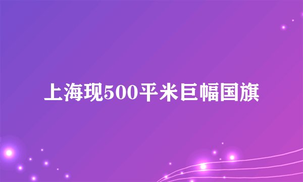 上海现500平米巨幅国旗