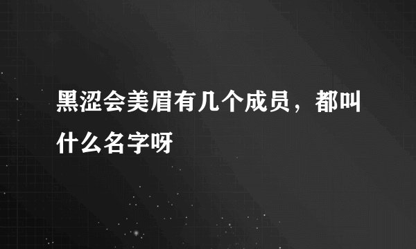 黑涩会美眉有几个成员，都叫什么名字呀