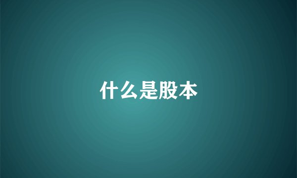 什么是股本
