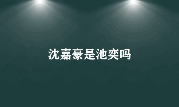 沈嘉豪是池奕吗