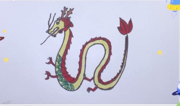 最简单画飞龙怎么画