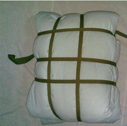 当兵的背包怎么用绳子打起来啊