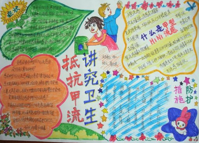 甲流的手抄报怎么画