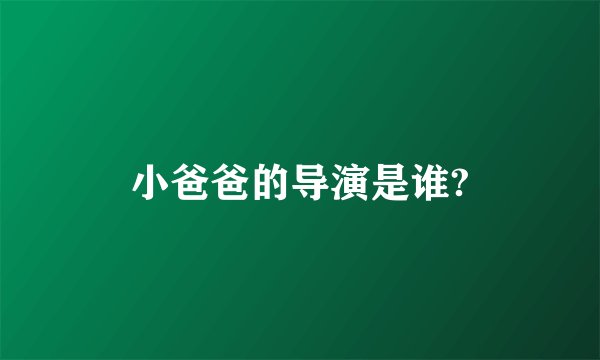 小爸爸的导演是谁?