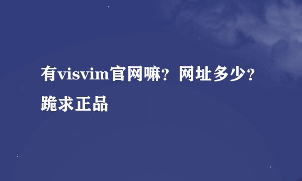 有visvim官网嘛？网址多少？跪求正品