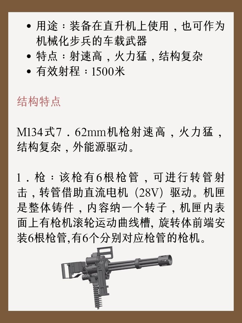 米尼岗M134式7.62mm机枪