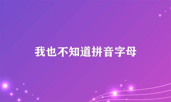 我也不知道拼音字母