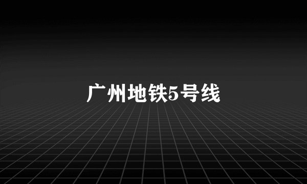 广州地铁5号线