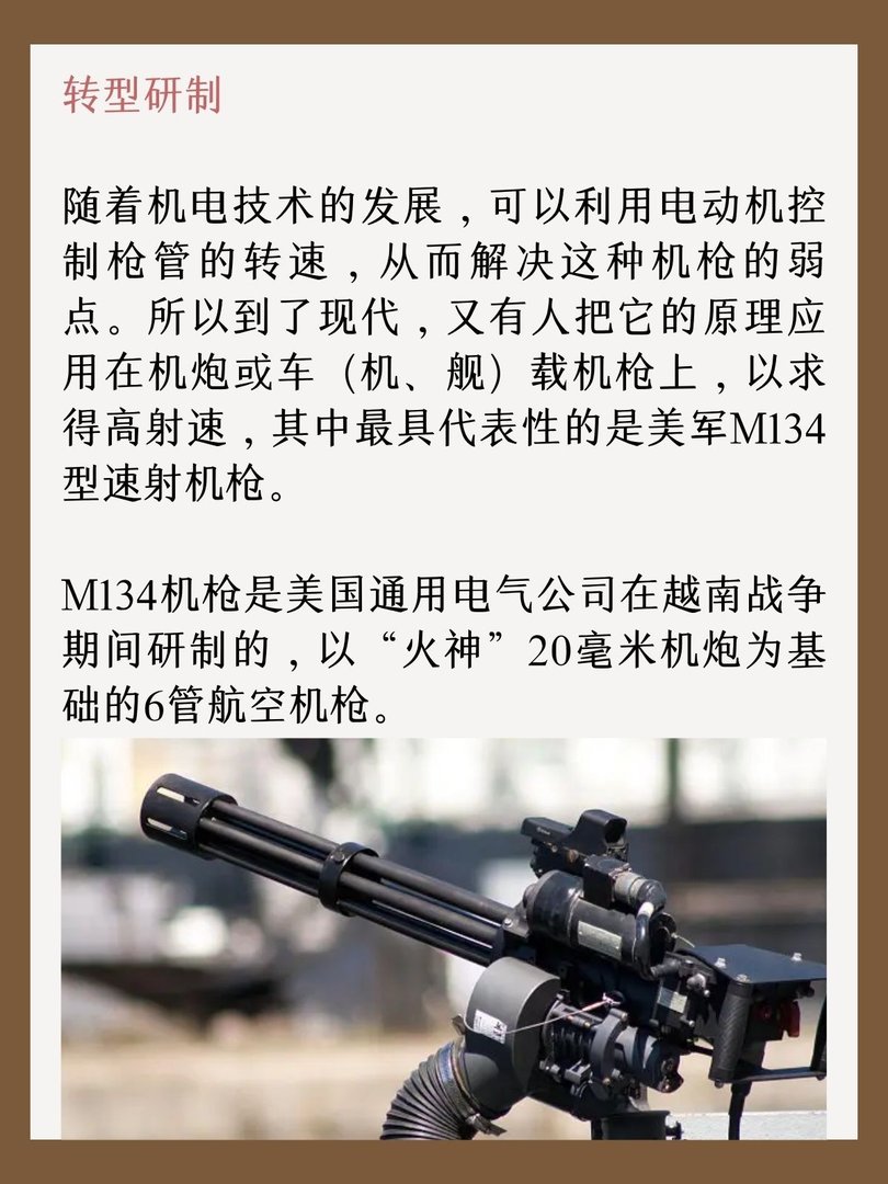 米尼岗M134式7.62mm机枪