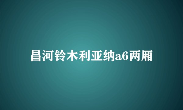 昌河铃木利亚纳a6两厢