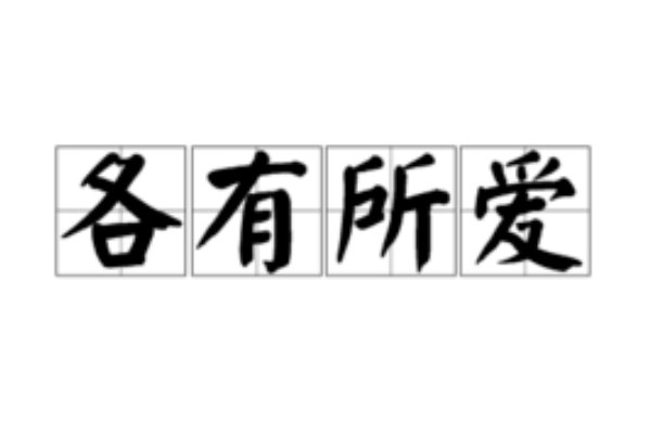 各有所爱是什么意思
