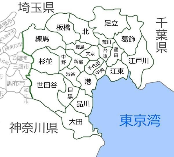 日本东京地图