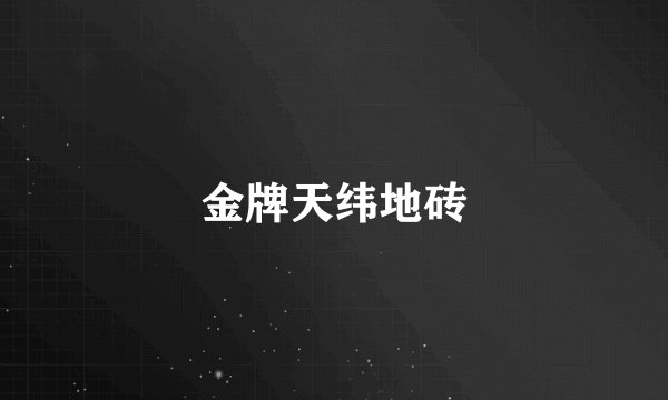金牌天纬地砖
