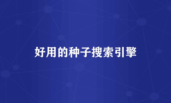 好用的种子搜索引擎