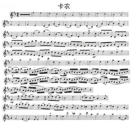 卡农正确小提琴独奏琴谱