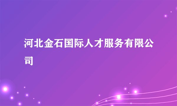 河北金石国际人才服务有限公司