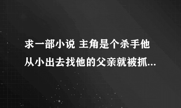 求一部小说 主角是个杀手他从小出去找他的父亲就被抓去做杀手后来逃出来回去找他的家人家里有2个妹妹和1弟