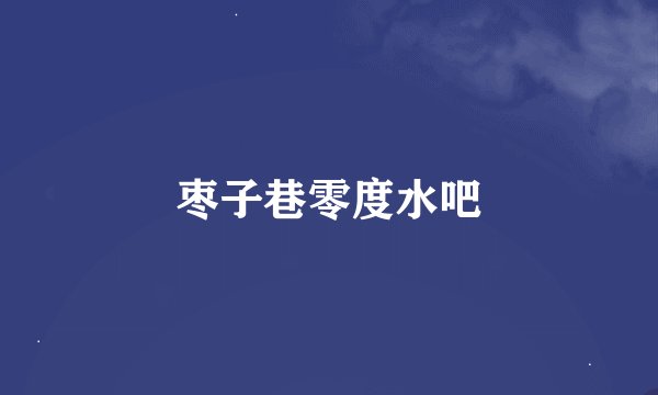 枣子巷零度水吧