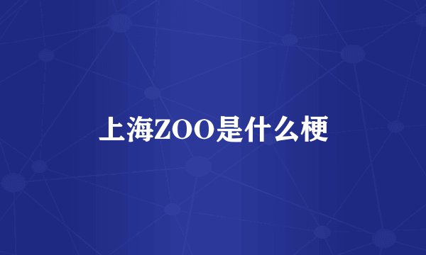 上海ZOO是什么梗