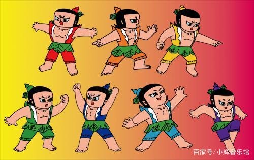 葫芦兄弟中七娃长什么样子呢？