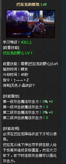 dnf巴拉克的愤怒和野心是什么？