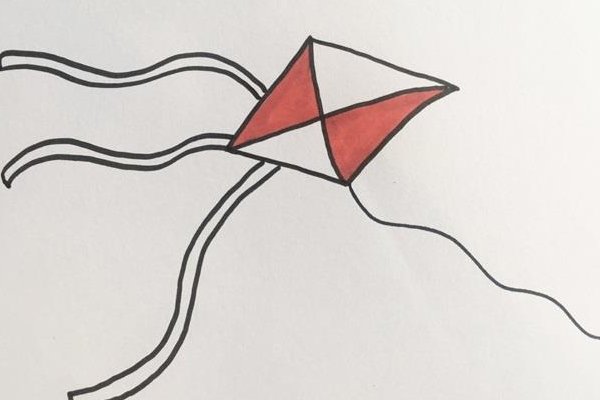 风筝简笔画怎么画